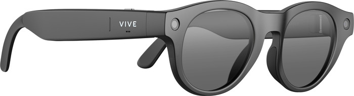 HTC VIVE Eagle AI Glasses Sunglasses Round Black left side