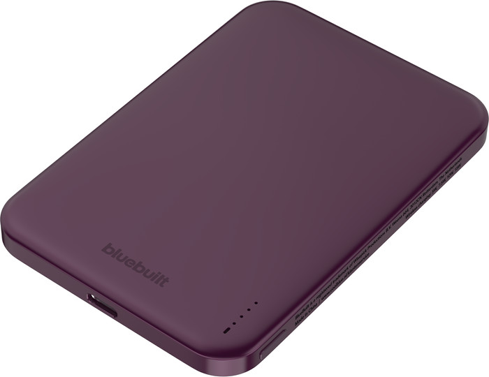 BlueBuilt Wireless Powerbank mit Qi2 und MagSafe 5.000 mAh mit Schnellladen 20 Watt Rot vorne