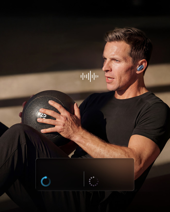 soundcore Liberty 5 Pro Blue product in use