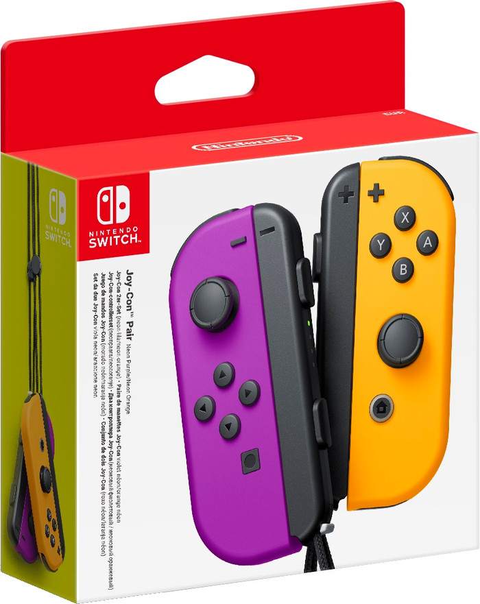 Nintendo Switch Joy-Con set Neon Purple/Neon Orange + Nintendo Switch Joy-Con Charge Grip null