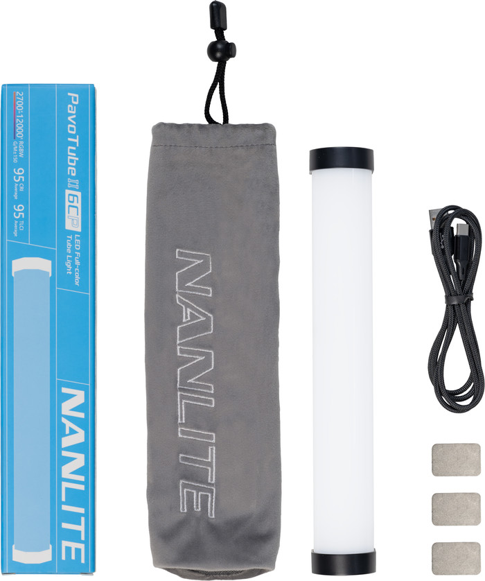 Nanlite PavoTube 6CP II Full-Color Tube Light with battery accessory