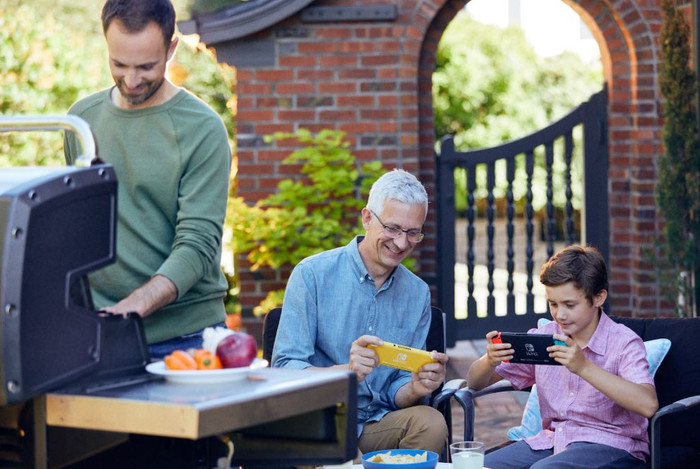 Nintendo Switch Lite + Tomodachi Life: Living the Dream product in use