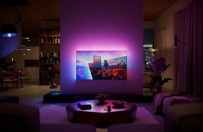 Philips Ambilight 65 inches OLED811 (2026) product in use