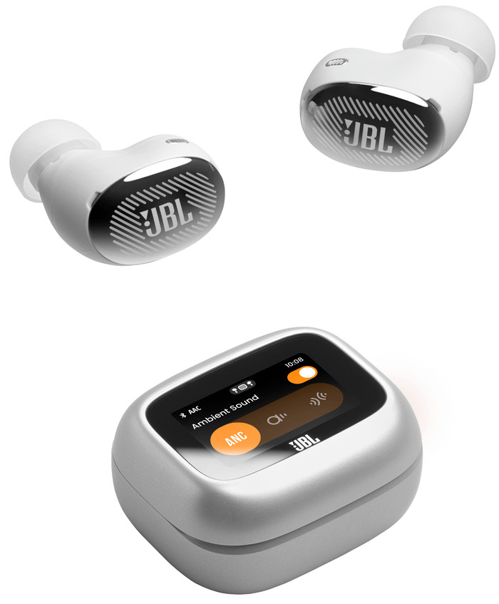 JBL Live Buds 4 Silber vorne