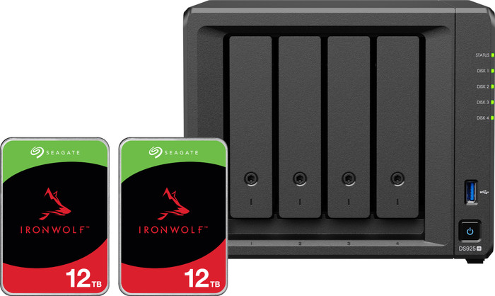 Synology DS925+ + Seagate Ironwolf 12 TB Doppelpack Main Image
