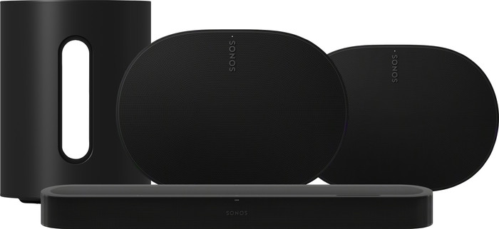Sonos Beam Ultra Schwarz + Sonos Sub Mini + 2x Era 300 Schwarz Main Image