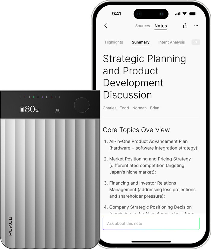 Plaud Note Pro Silver product in use