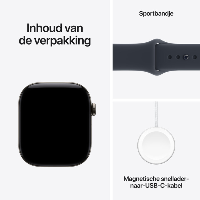 Apple Watch Series 12 Cellular 46 mm Titan Natur Sportarmband S/M visueller lieferant