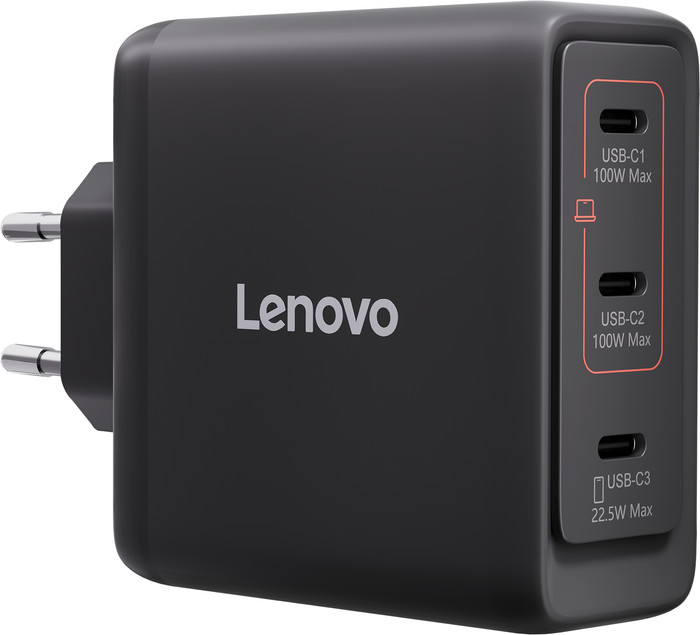 Lenovo Multi-Port USB-C 100 W GaN-Ladegerät rechte seite