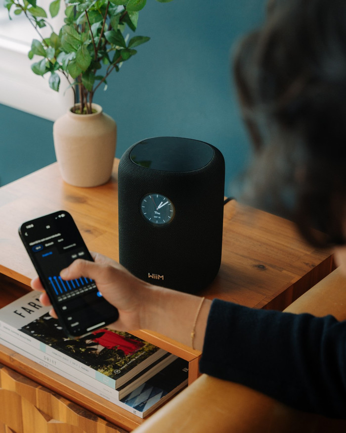 WiiM Sound Schwarz produkt in gebrauch