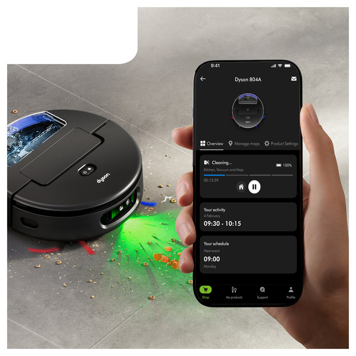 Dyson Spot+Scrub AI produkt in gebrauch