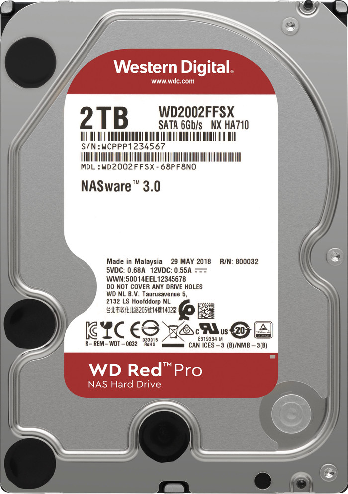WD Red Pro WD2002FFSX 2 TB rückseite