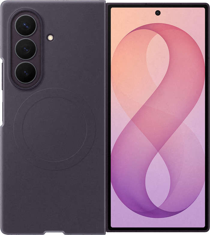 Samsung Galaxy Z Fold 8 Ultra Silicone Back Cover with Magnet Purple Main Image