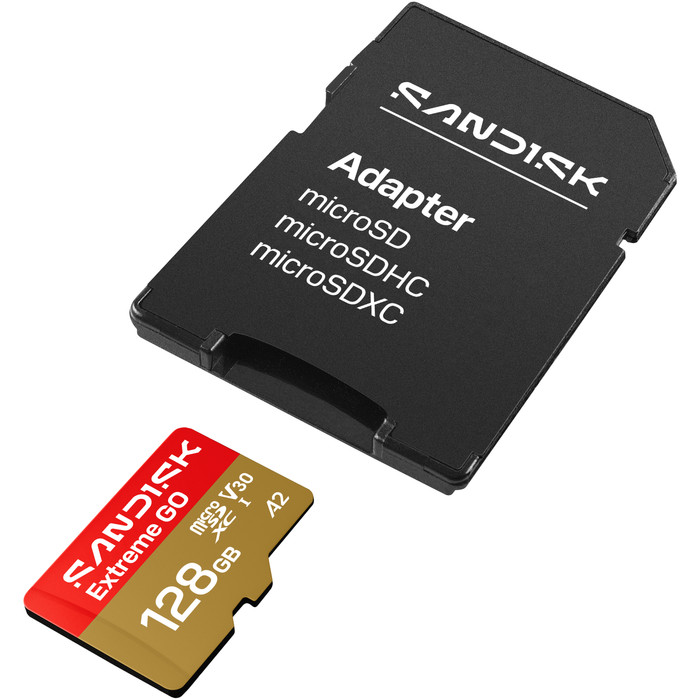 SANDISK Extreme GO microSDXC 128GB 240 MB/s oberseite