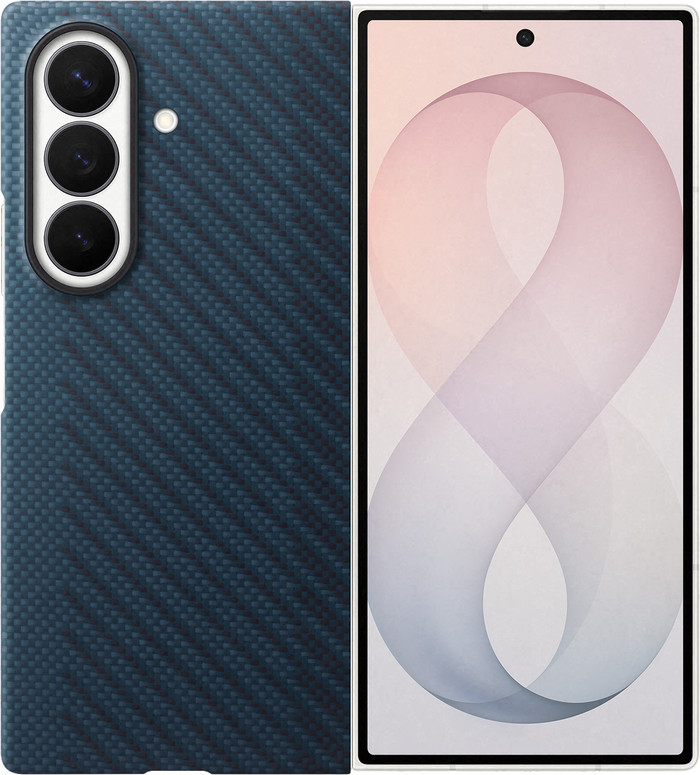 Samsung Galaxy Z Fold 8 Ultra Carbon Back Cover with Magnet Blue Main Image