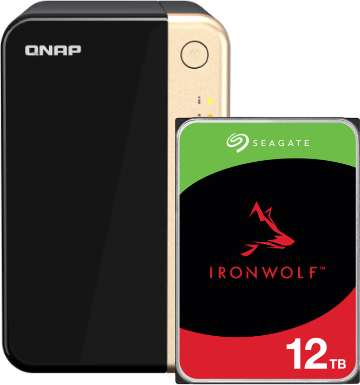 QNAP TS-264-8G + Seagate Ironwolf 12 TB Main Image