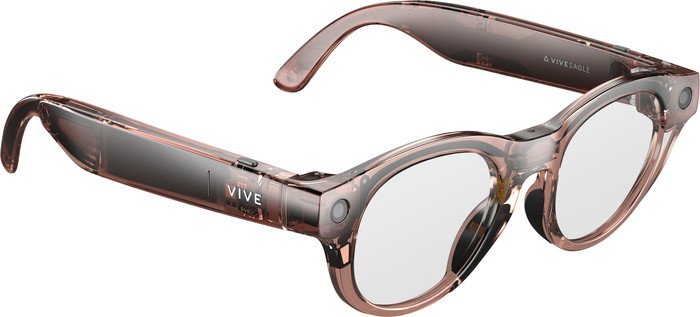 HTC VIVE Eagle AI Glasses Photochromic Round Brown left side
