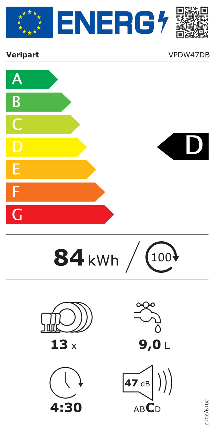 Veripart VPDW47DB energielabel