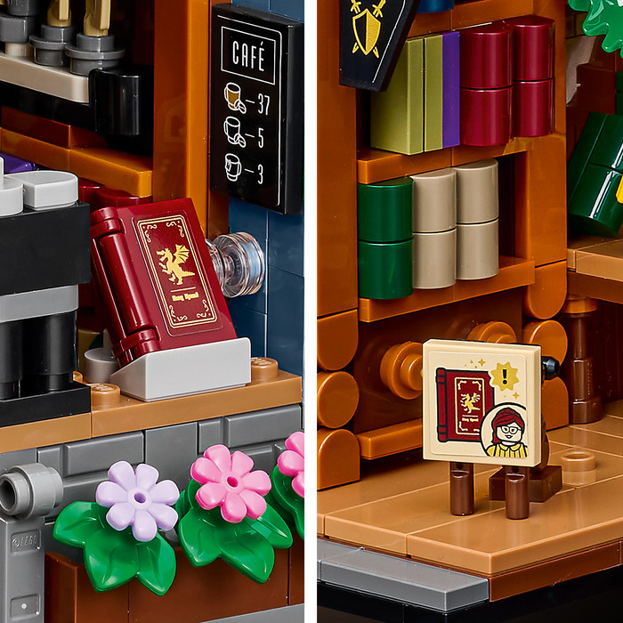 LEGO Icons Bookend: Bookstore 11379 product in use