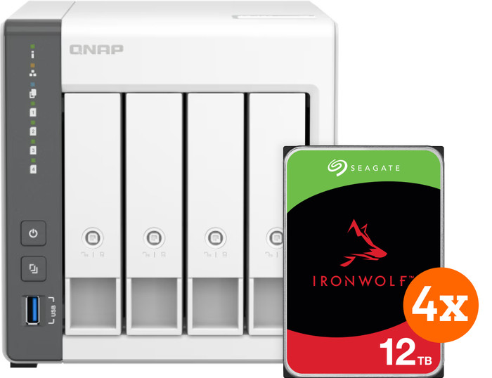 QNAP TS-433-4G + Seagate Ironwolf 12 TB 4er-Pack Main Image