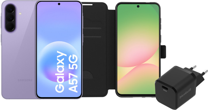 Samsung Galaxy A57 256GB Lila 5G + Basis-Zubehörset Main Image