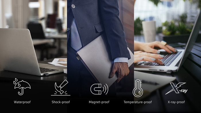 Seagate Expansion Portable 5 TB + Samsung Fit Plus USB 64 GB produkt in gebrauch