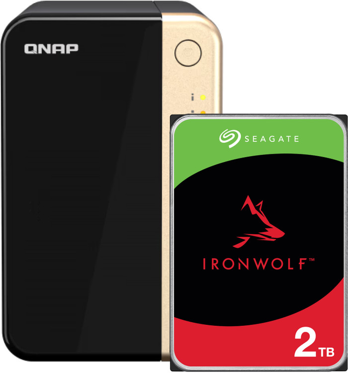QNAP TS-264-8G + Seagate Ironwolf 2 TB Main Image