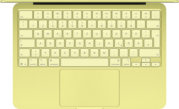 Apple MacBook Neo (2026) A18 Pro 512GB mit Touch ID Zitrus QWERTZ oberseite