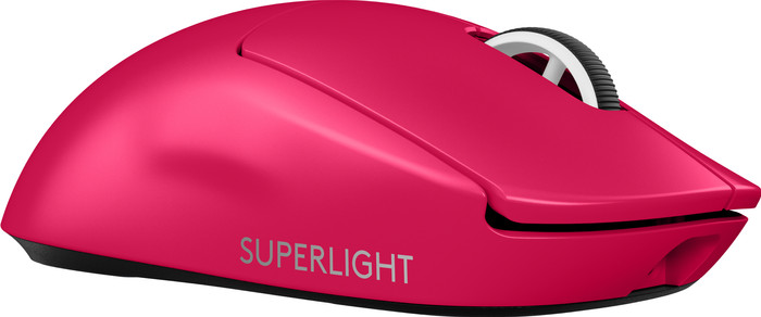 Logitech G PRO X Superlight 2 Lightspeed Kabellose Gaming-Maus Magenta linke seite