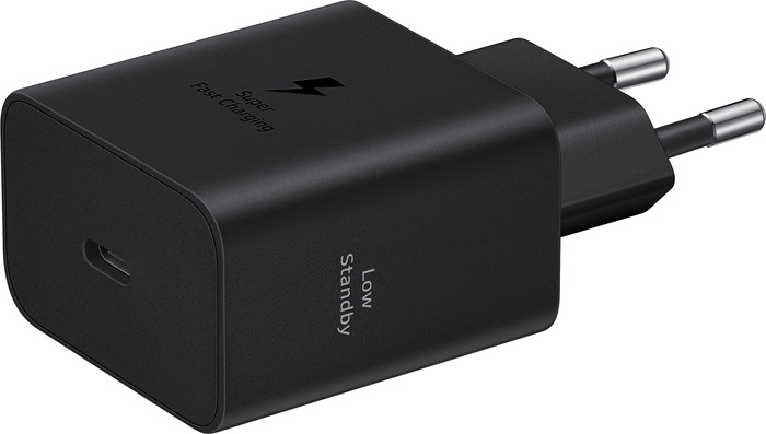 Samsung 45W GaN USB-C-Ladegerät Schwarz rechte seite