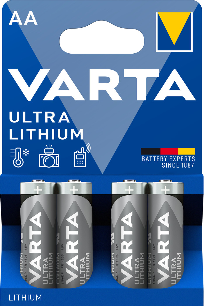 VARTA Ultra Lithium AA Blister 4 Units Main Image