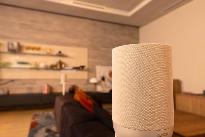 Denon Home 200 Silver product in use