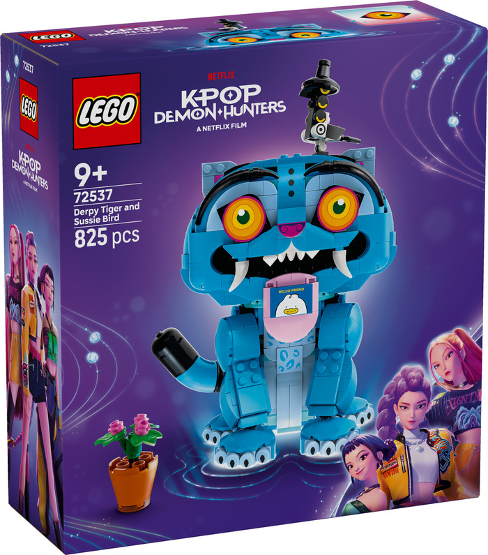 LEGO KPop Demon Hunters Der Tiger Derpy und die Elster Sussie 72537 verpackung