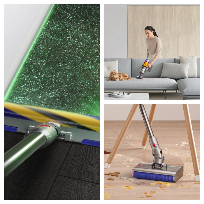 Dyson V12s Detect Slim Submarine produkt in gebrauch