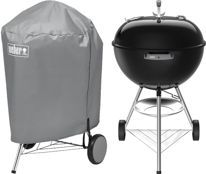 Weber Original Kettle 57 cm Schwarz + Weber Abdeckung 57 cm Main Image