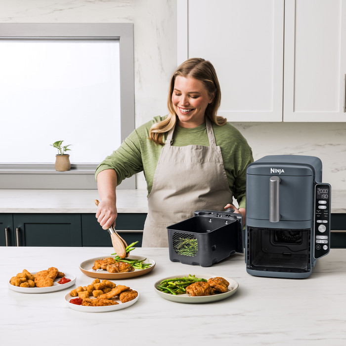 Ninja Double Stack XL Airfryer Blue product in use