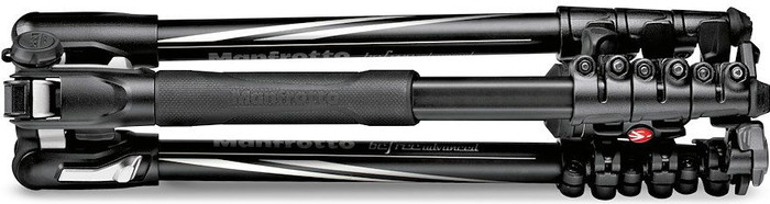 Manfrotto Advanced Aluminum Travel Tripod Lever + Kugelkopf linke seite