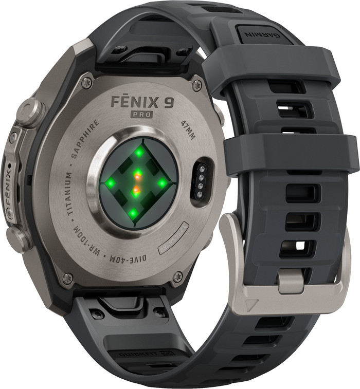Garmin Fenix 9 Pro Black 47mm back