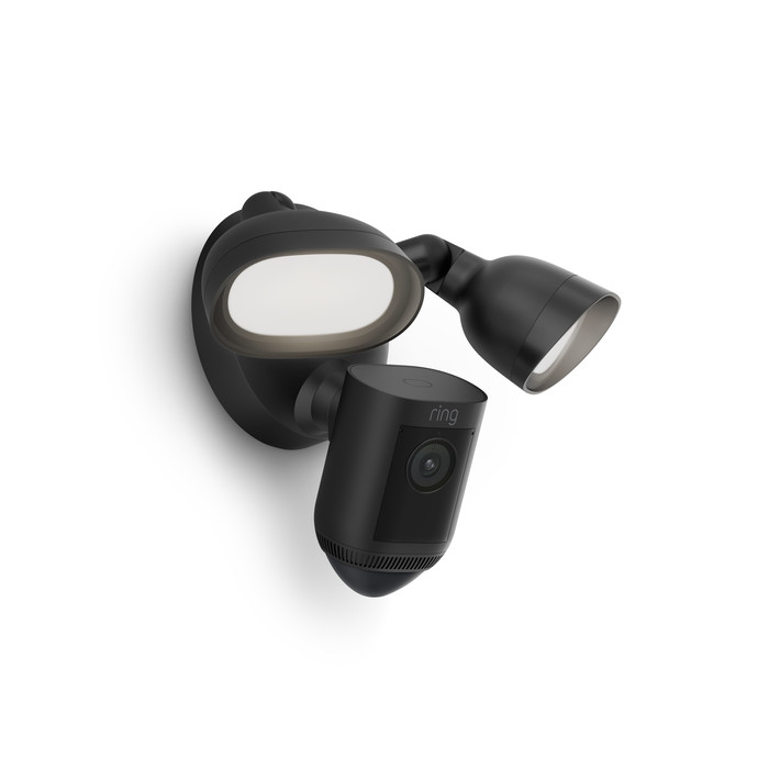 Ring Floodlight Camera Wired Pro 2nd Generation Black right side