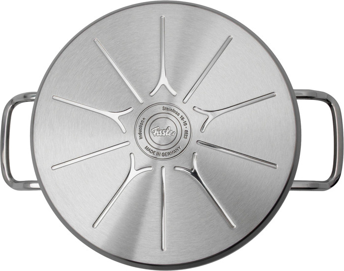 Fissler Original-Profi Collection Topfset mit Glasdeckeln 6-teilig + Soßentopf + Dampfeinsatz unten