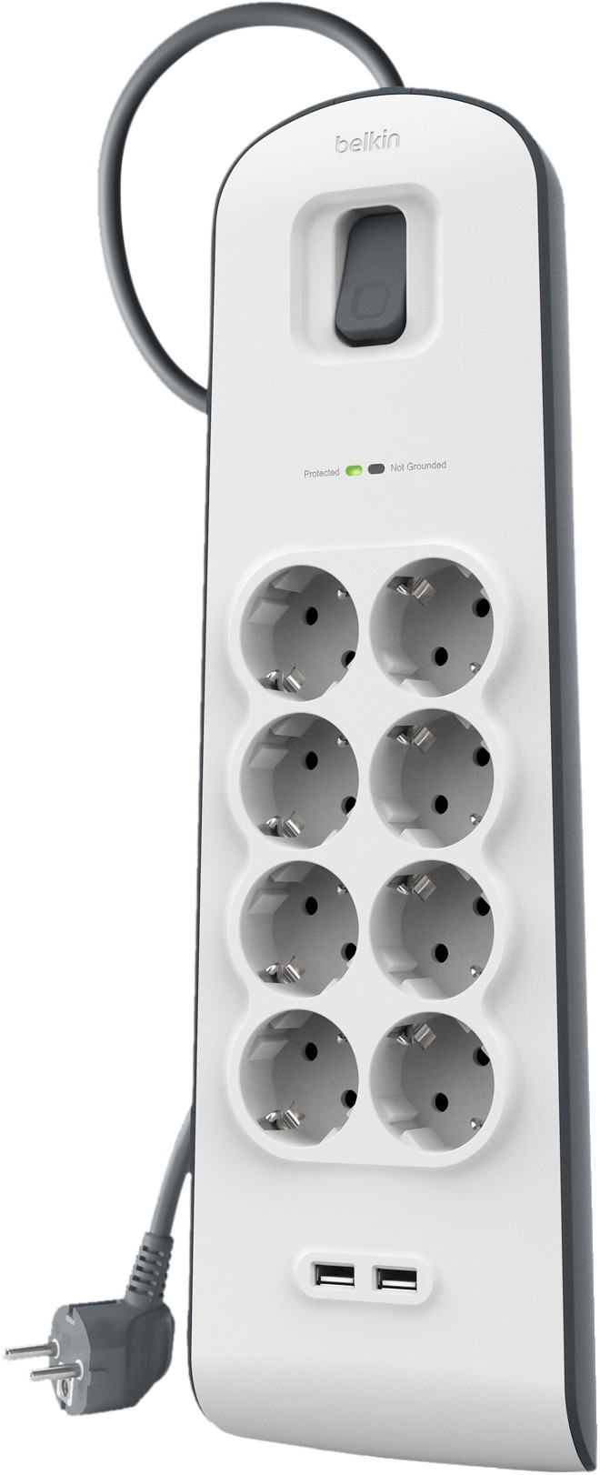 Belkin Surge Protector 8 Steckdosen 2 Meter 2x USB Main Image