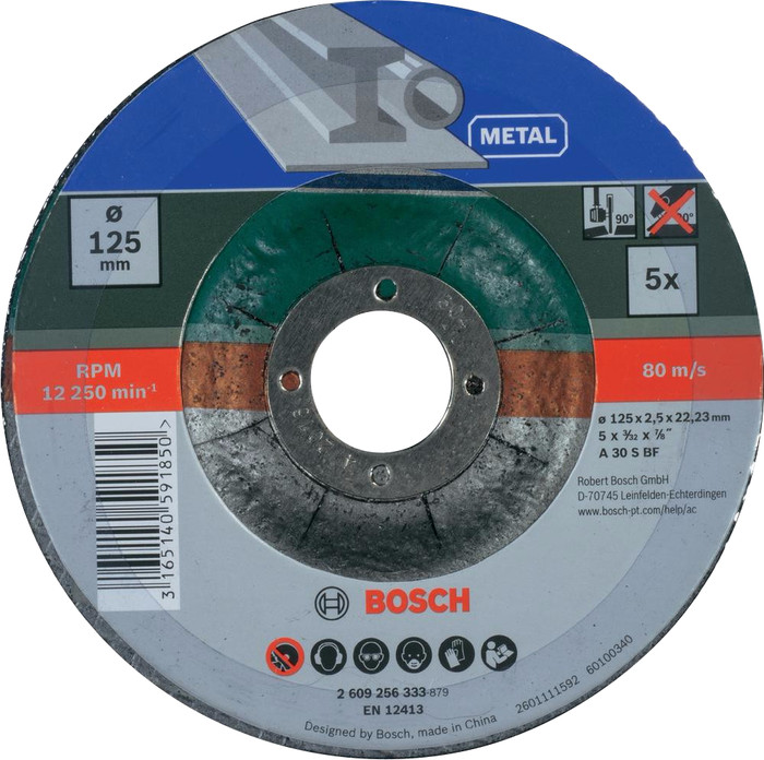 Bosch Grinding Disc Metal 125mm 5 units Main Image