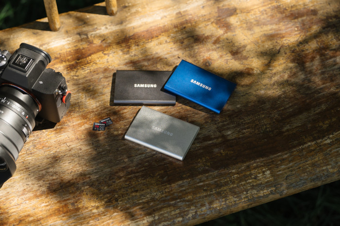 Samsung microSDXC T9 128GB 200 MB/s + USB-Lesegerät produkt in gebrauch
