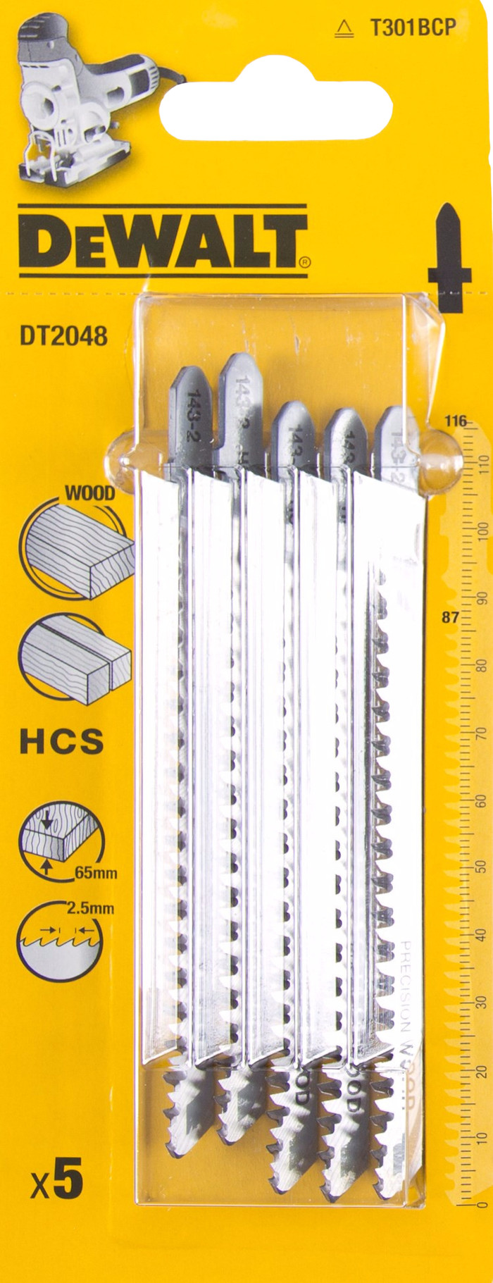 DeWalt Jigsaw blade set T301BCP (5x) Main Image