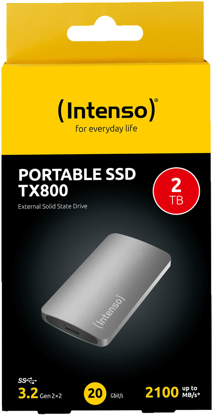 Intenso TX800 External SSD 2TB packaging