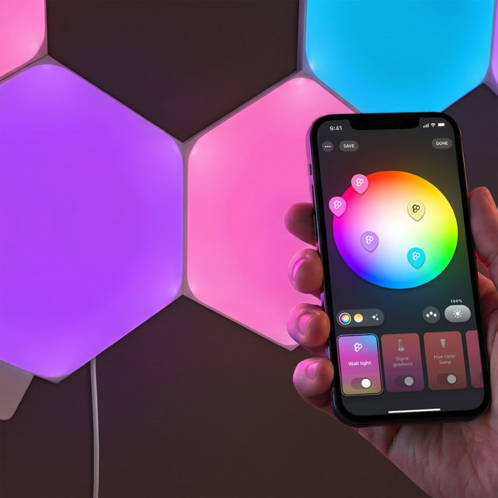 Philips Hue Nanoleaf Wall Module product in use