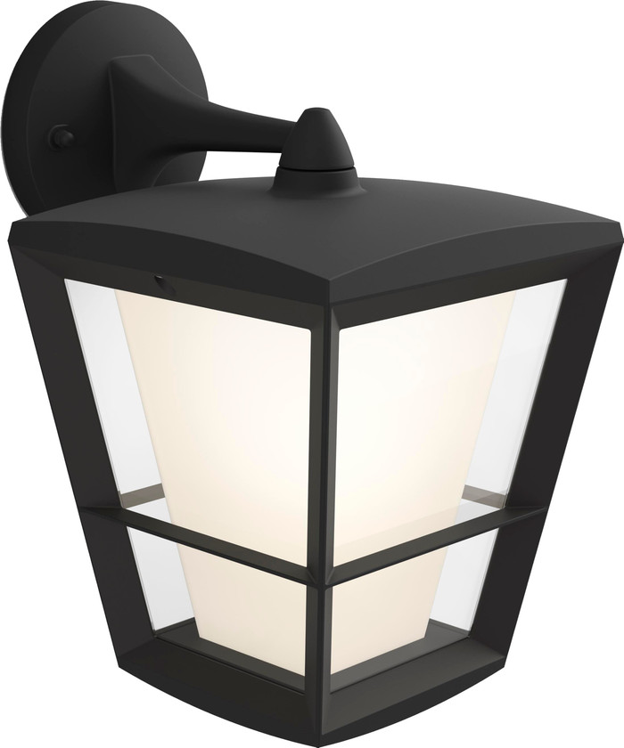 Philips Hue Econic Wall Lamp White and Color Black Hanging front