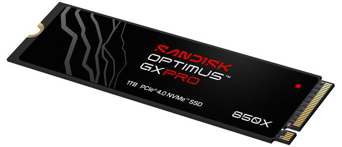SANDISK Optimus GX PRO 850X 1TB Heatsink NVMe SSD front