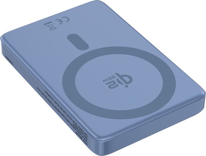 BlueBuilt Wireless Powerbank mit Qi2.2 und MagSafe 10.000 mAh mit Schnellladen 25 Watt Blau unten