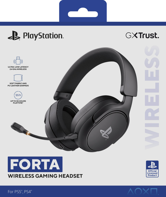 Trust GXT 499 Forta Kabelloses Gaming-Headset PS4/PS5 - Schwarz verpackung